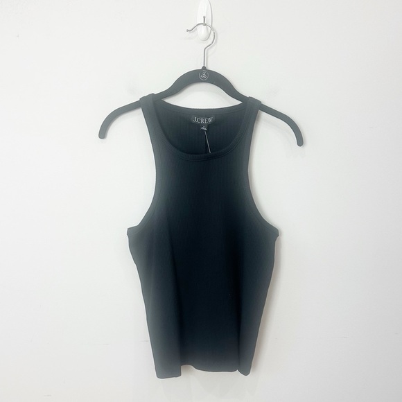 Jcrew Favorite Tank Top Black Ribbed - Picture 2 of 5